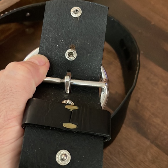 Brighton Black Leather with Silver Floral Studs. - Picture 11 of 11